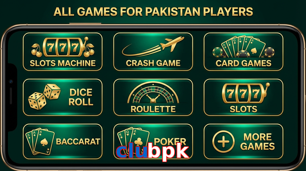 Main screen of Clubpk games page for PK players
